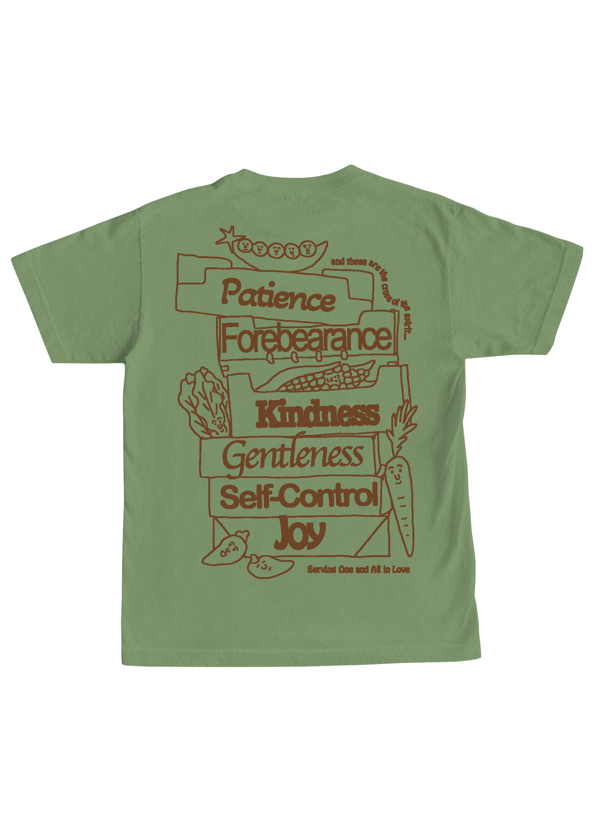 Veggies Tee Green