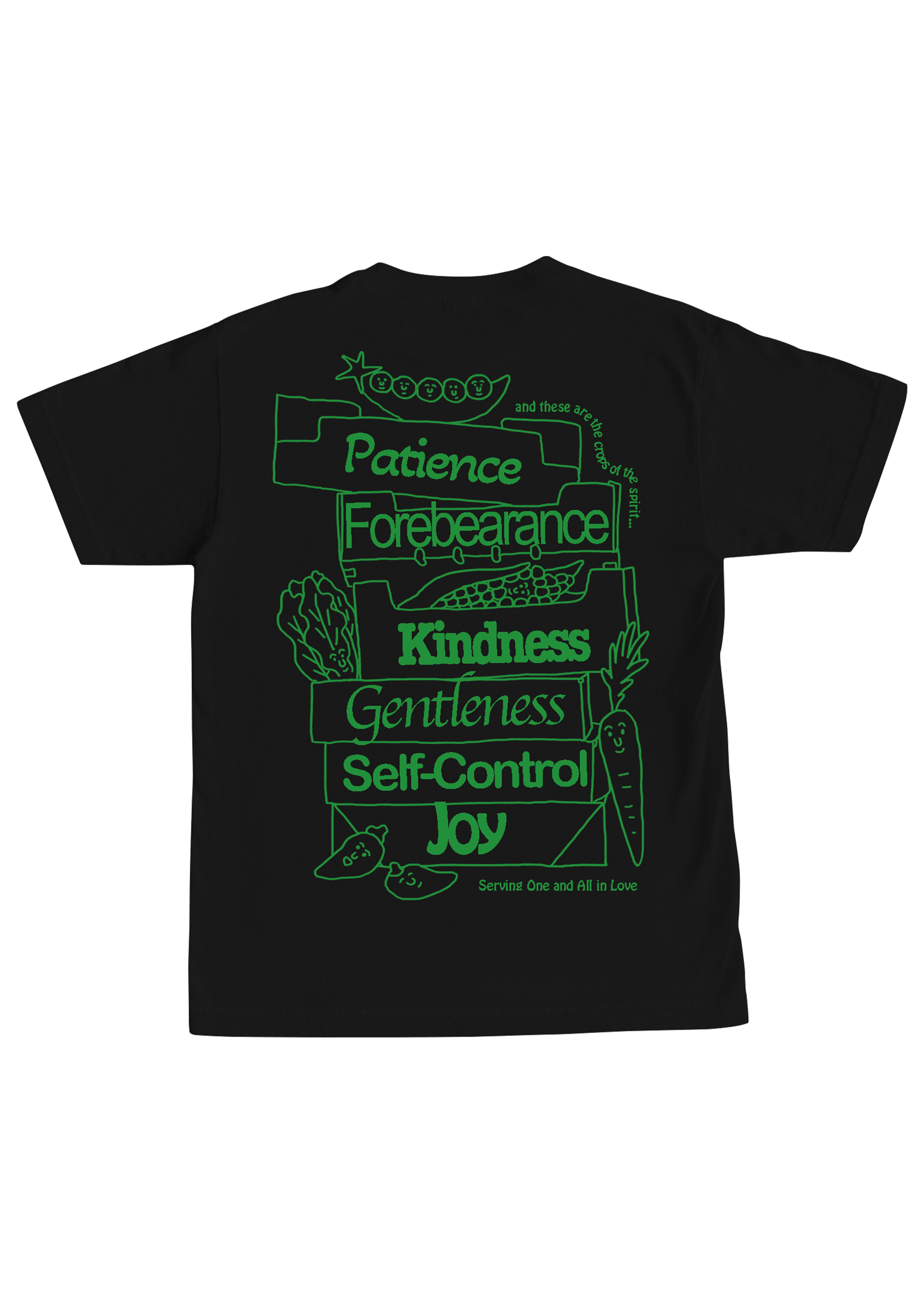 Veggies Tee Black