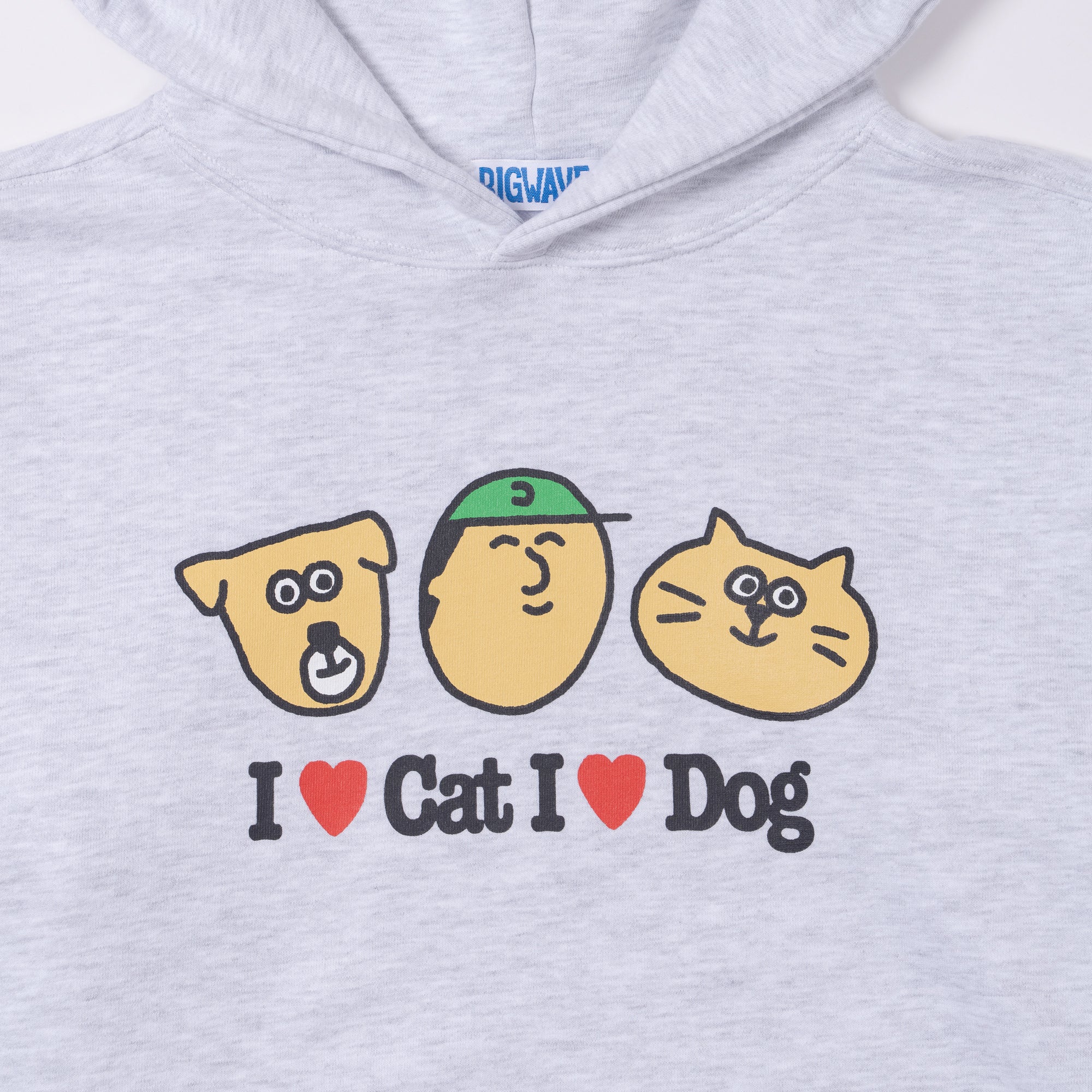 BIGWAVE I LOVE CAT & DOG HOODY