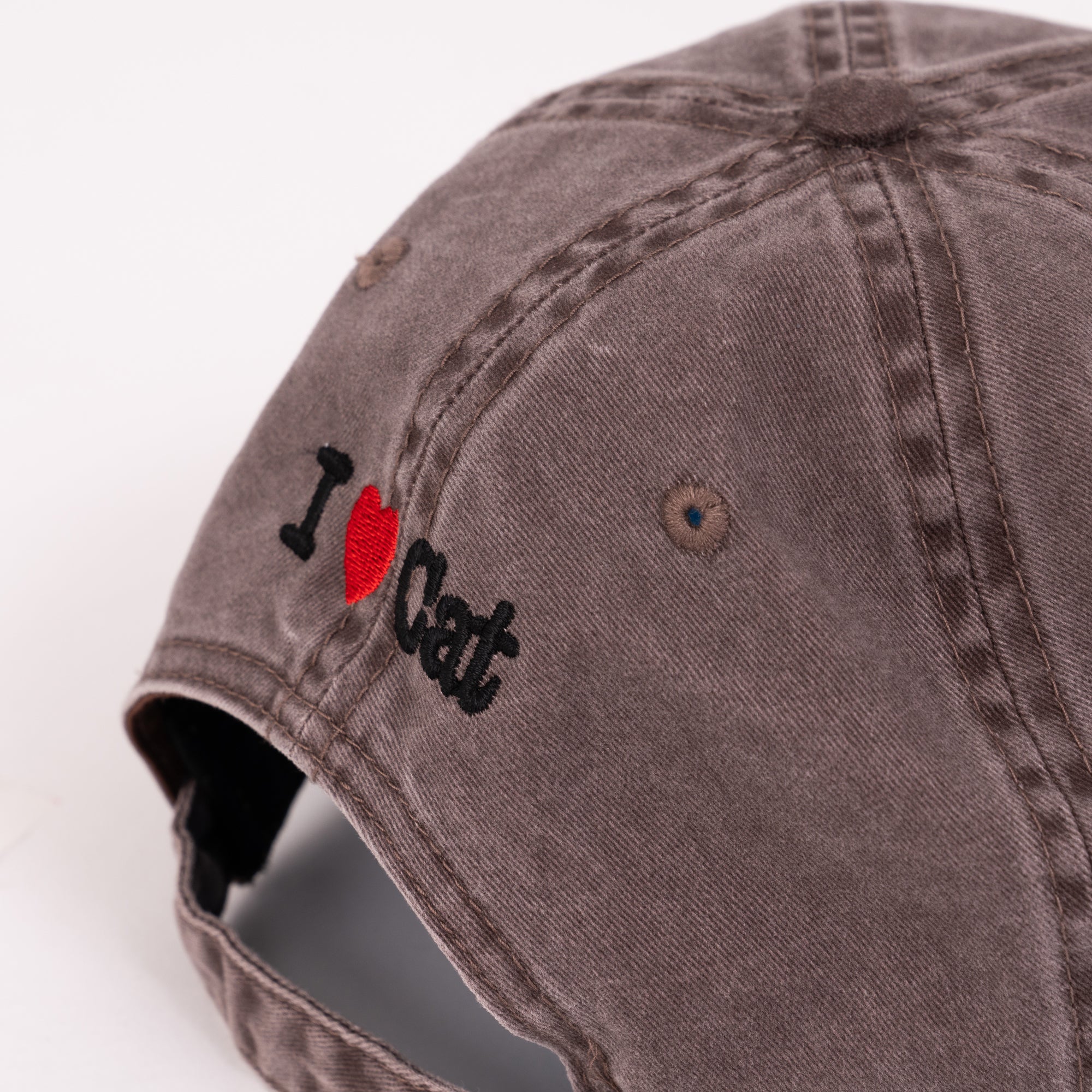 BIGWAVE I LOVE CAT WASHED CAP