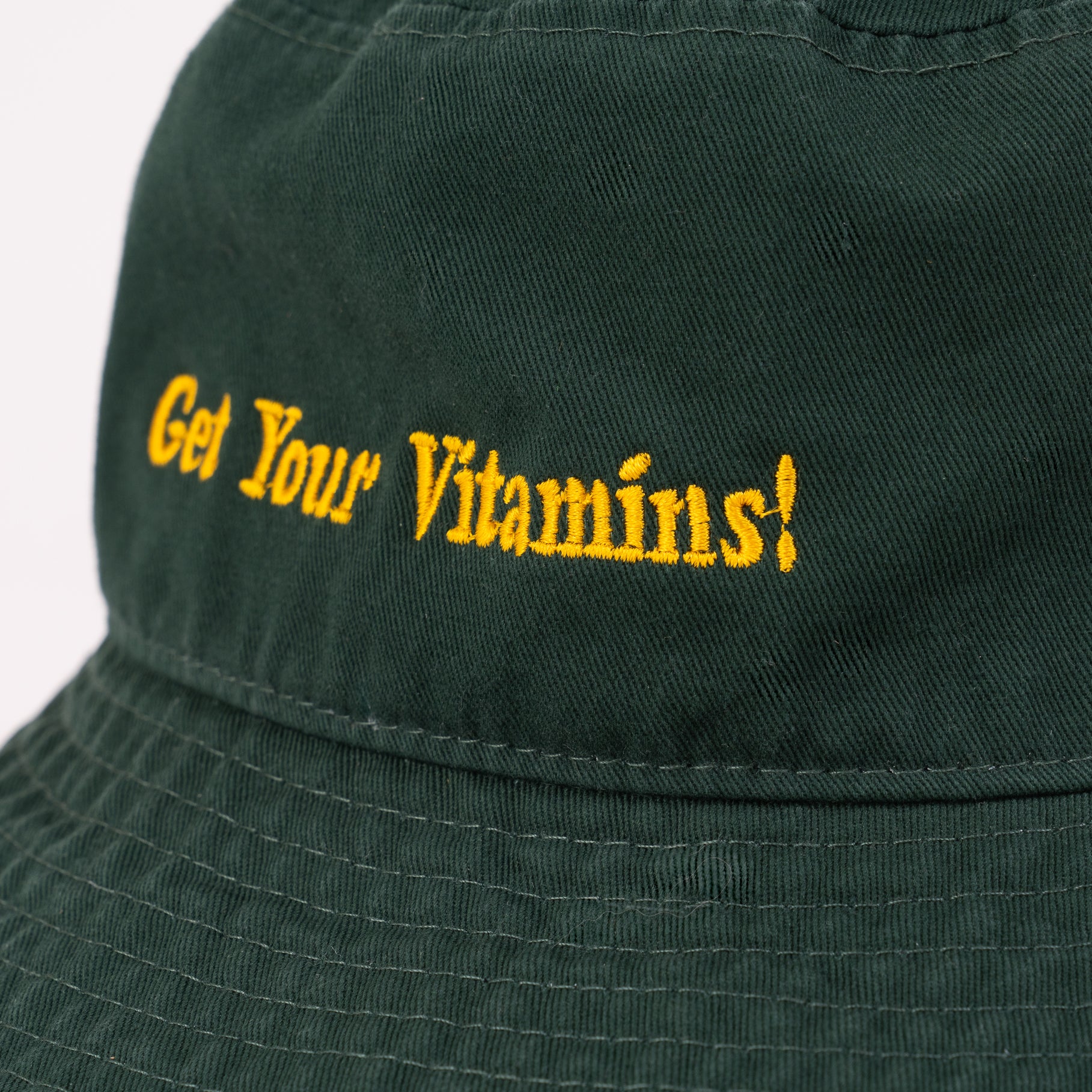 BIGWAVE VITAMINS BUCKET HAT - DARK GREEN