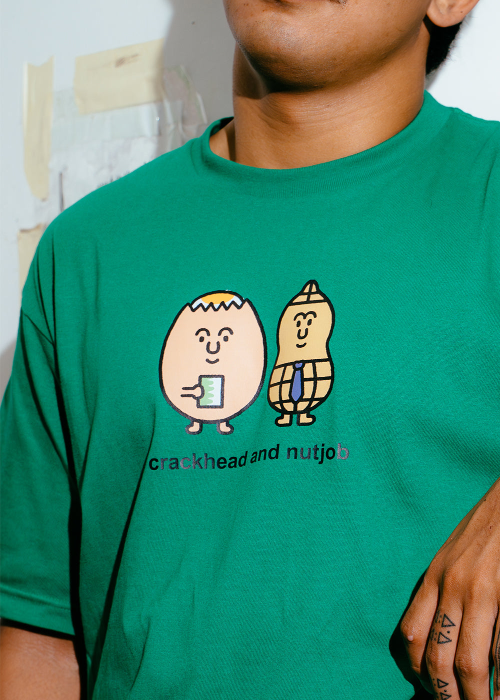 Crackhead and Nutjob Tee Green