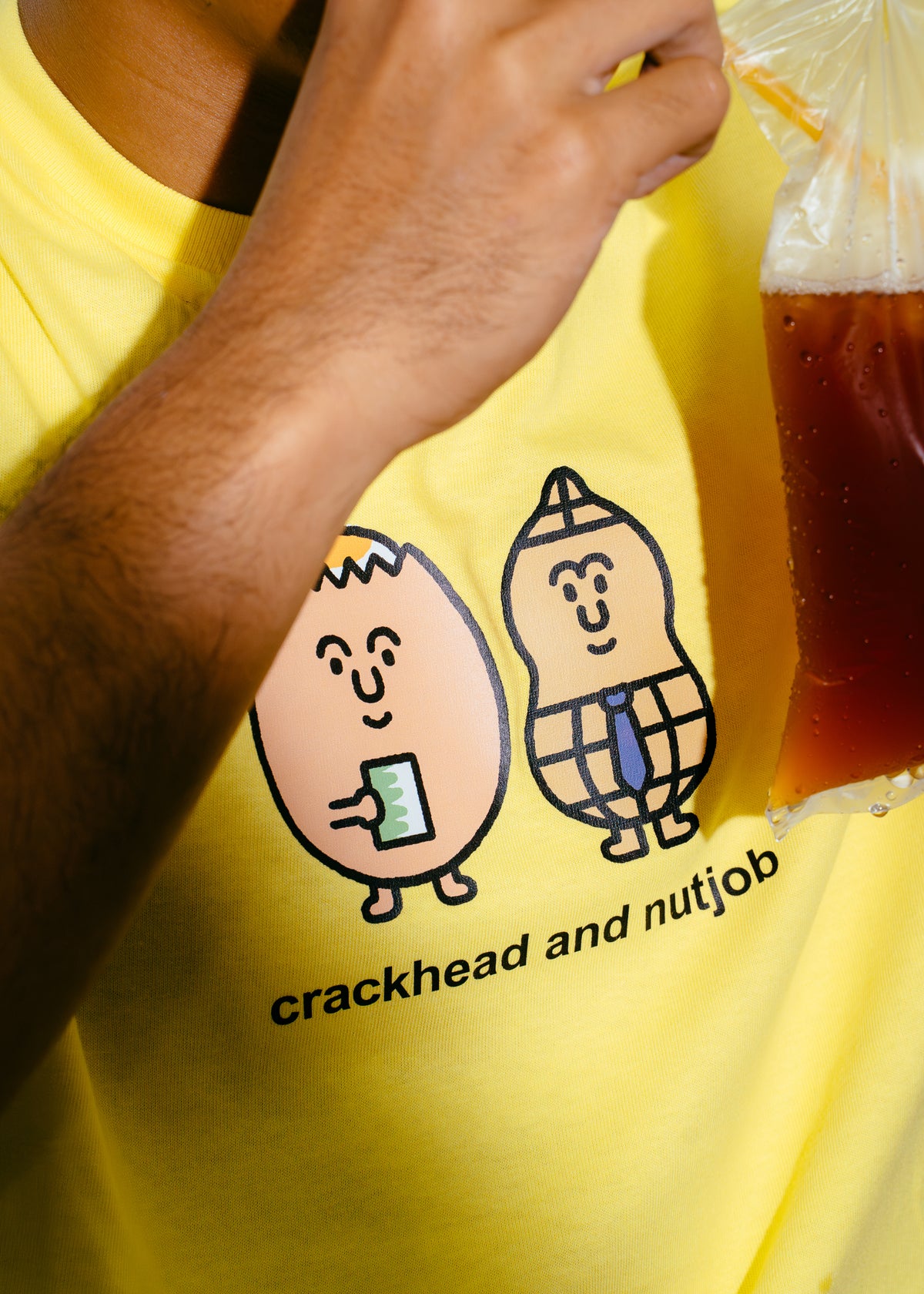 Crackhead and Nutjob Tee Yellow