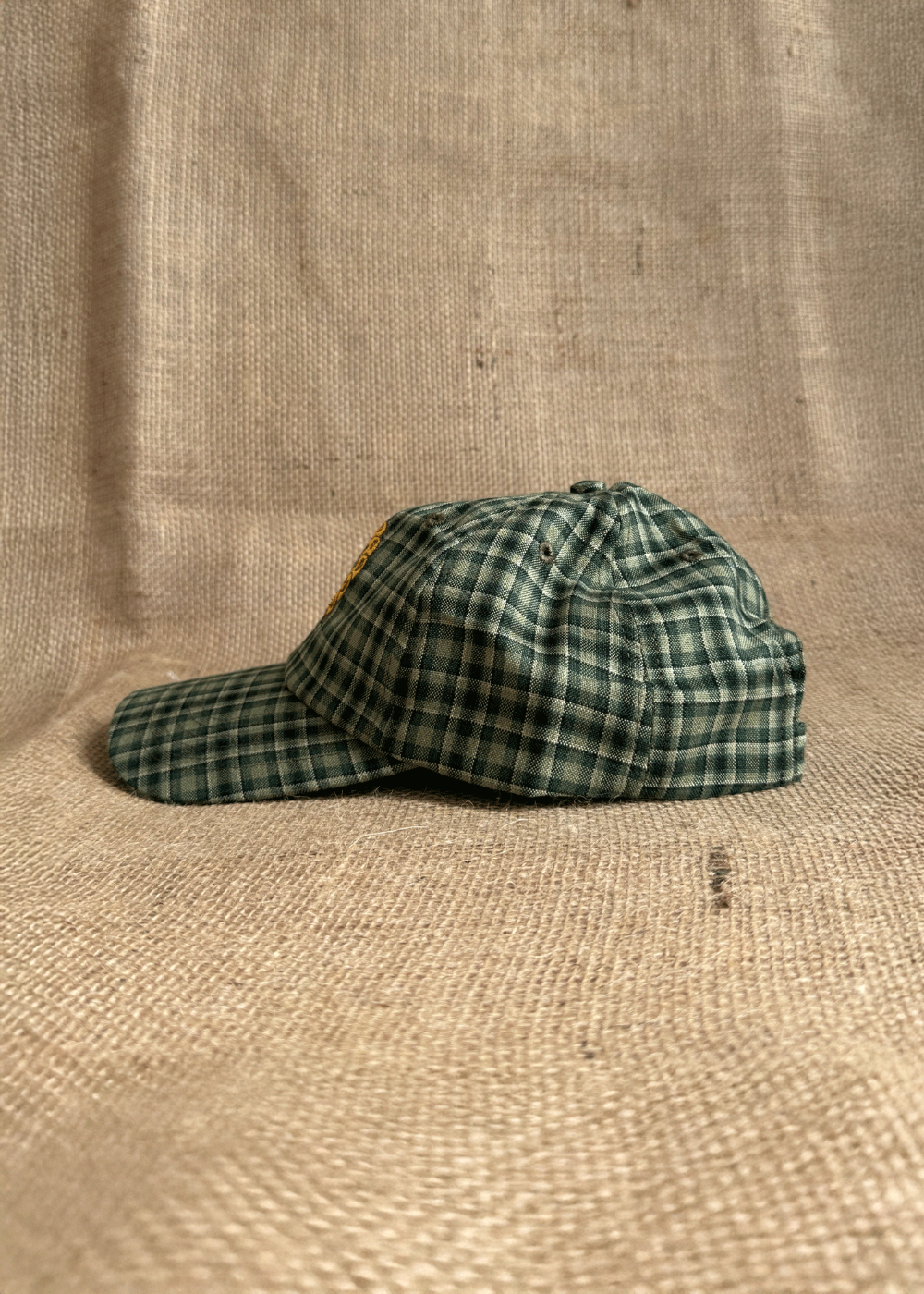Caterpillar 6-Panel Cap Green Plaid