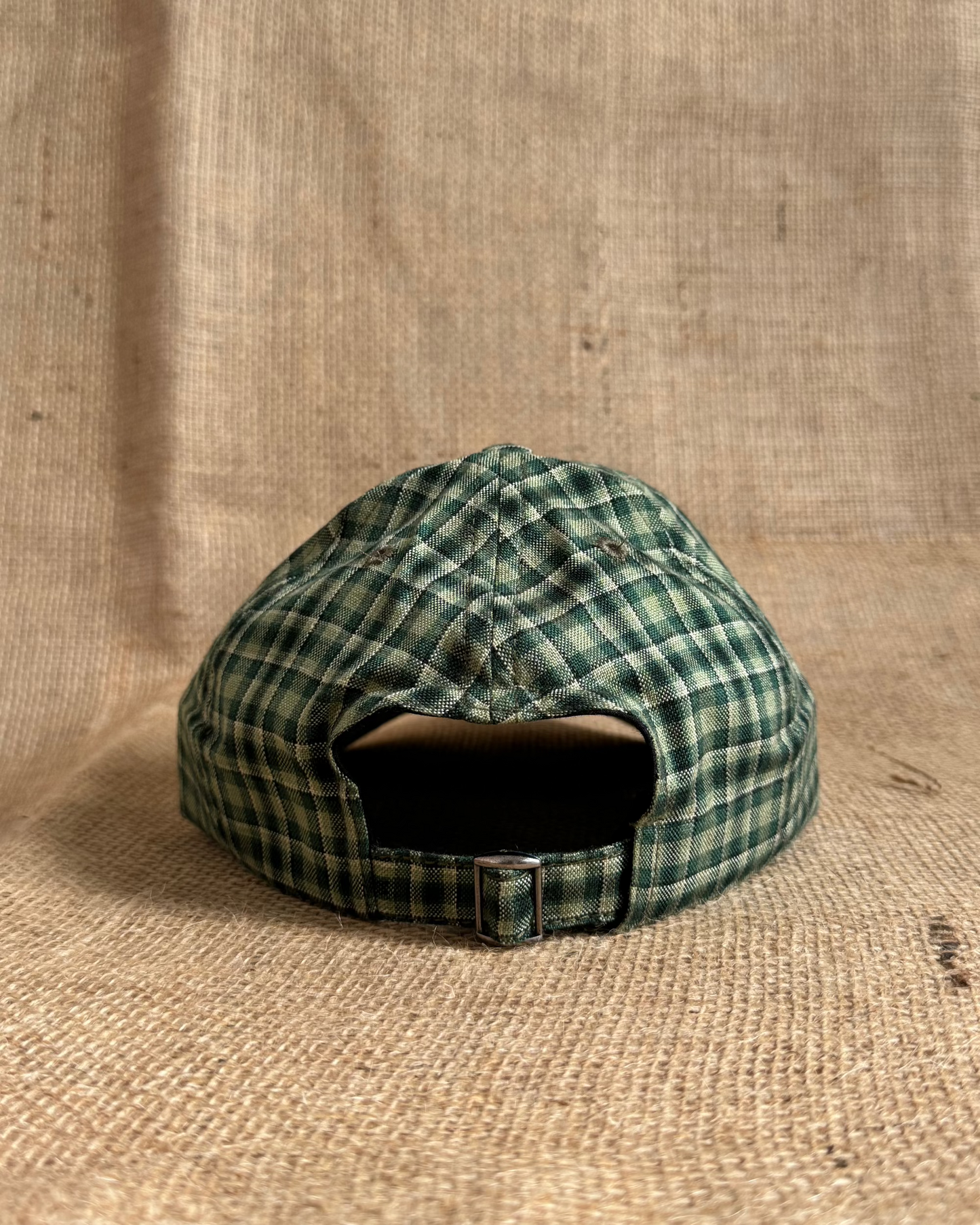 Caterpillar 6-Panel Cap - Green Plaid